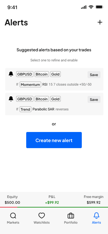 Manage alerts